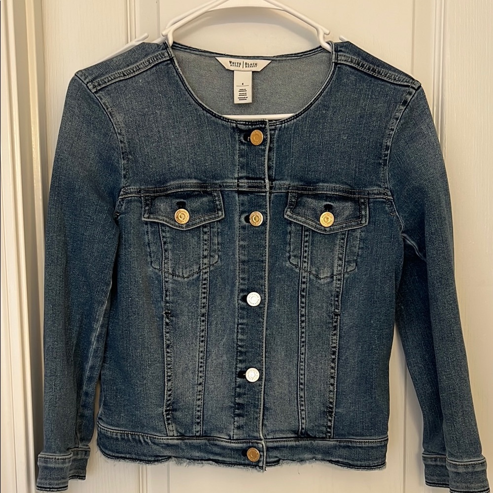 White House Black Market Blue Jean Jacket